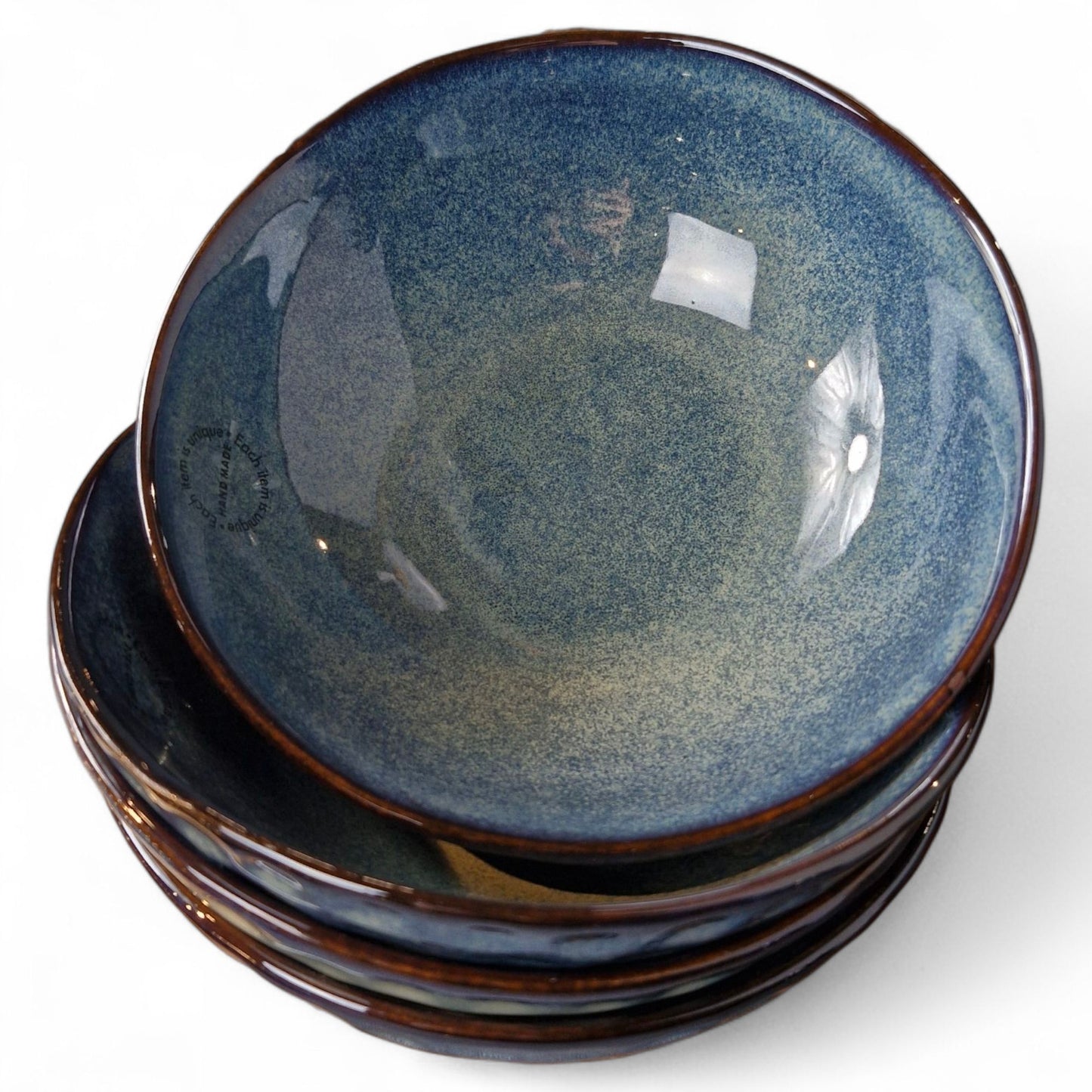 18cm Waterdrop Bowl Blue - Elegant Ceramic Bowl with Waterdrop Design - Ideal for Serving Soups, Salads, or Small Dishes - Perfect for Everyday Use or Adding a Refreshing Touch to Your Tableware Collection