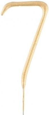 7 Gold Pieces Pink Wondercandle® Classic – Elegant Set of 7 Pink Candles with Gold Accents – Perfect for Special Occasions, Birthdays, and Celebrations