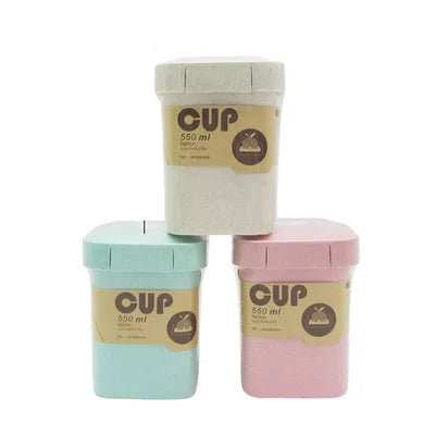 Wheat Straw Bio Degradable Edo Friendly Soup Cups with spoon 550ml