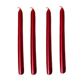 Red Bright Stick Candle 25 cm (4 Pack) - Premium Natural Wax, Clean Burn, and Long-Lasting Fragrance - Vibrant Design for Modern Home Décor, Candlestick Holders, and Special Occasions