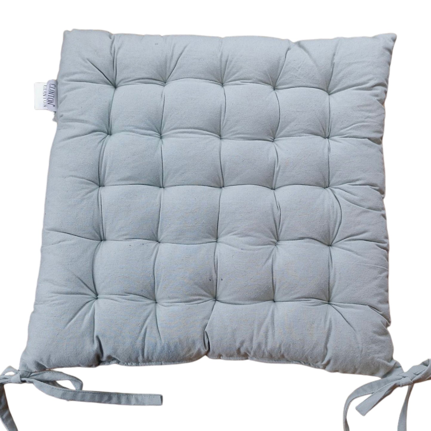 Luxurious Solid Square Chair Pad 40x40x5cm - 100% Cotton Cushion for Comfort and Style