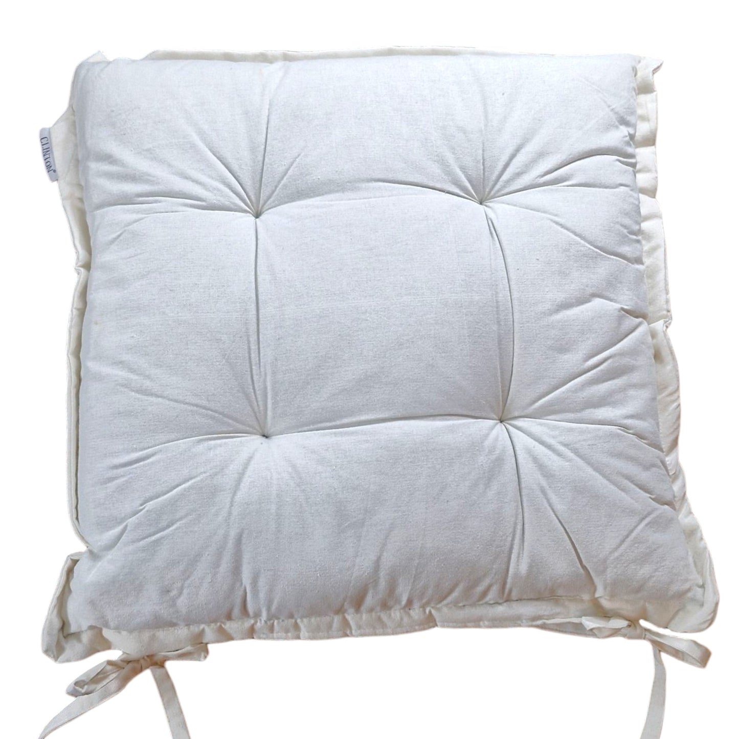Basic Chair Pad 40x40x5cm 100% Cotton - Soft and Comfortable Seat Cushion for Dining Chairs and Office Chairs - Machine Washable