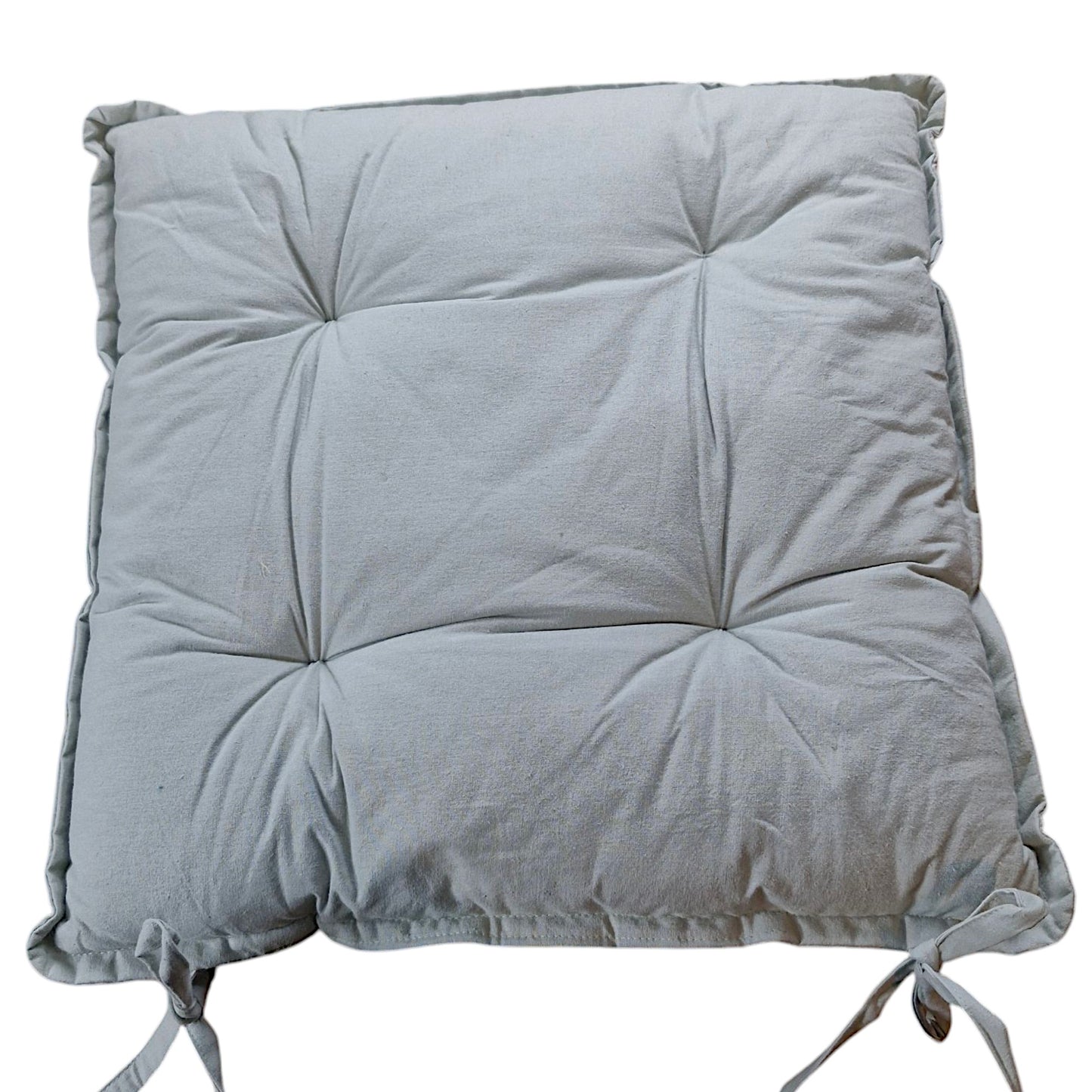 Basic Chair Pad 40x40x5cm 100% Cotton - Soft and Comfortable Seat Cushion for Dining Chairs and Office Chairs - Machine Washable