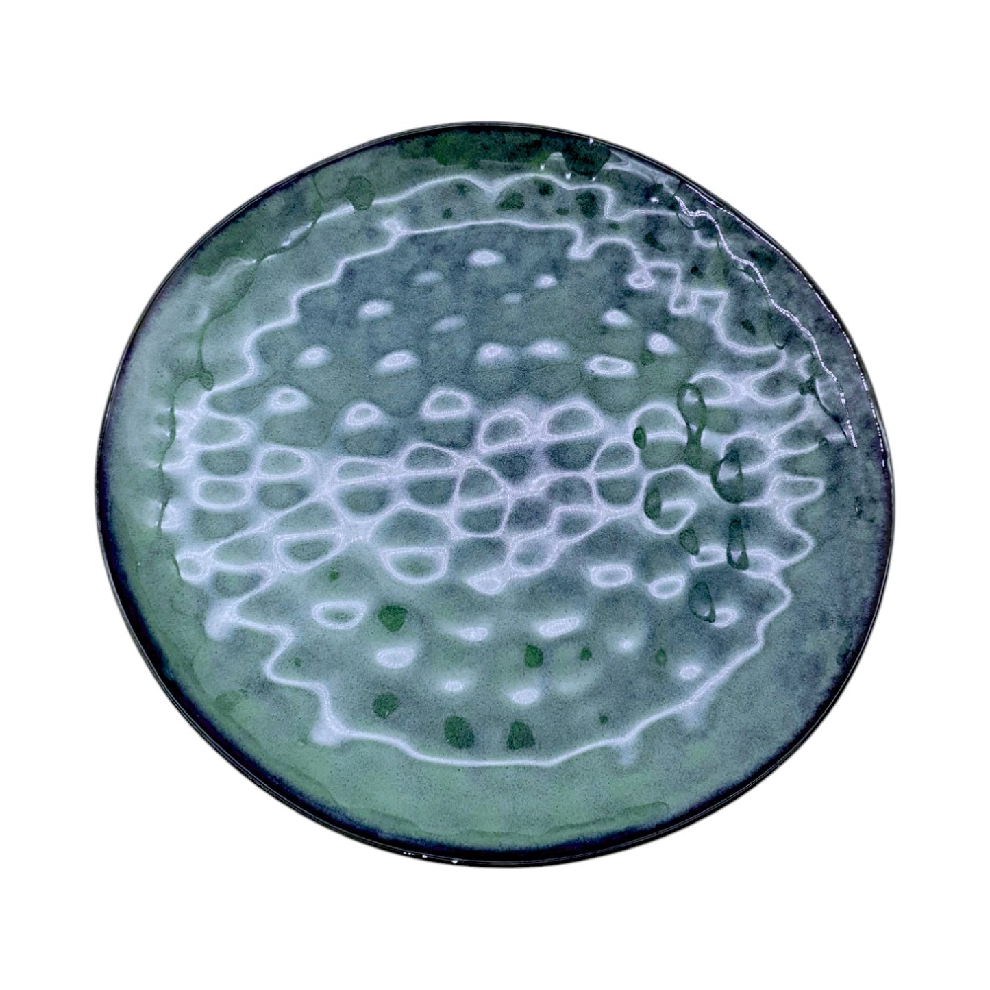 21.5cm Waterdrop Plate Blue - Stylish Ceramic Plate with Waterdrop Design - Perfect for Serving Appetizers, Small Meals, or Desserts - Adds a Fresh and Elegant Touch to Your Tableware Collection
