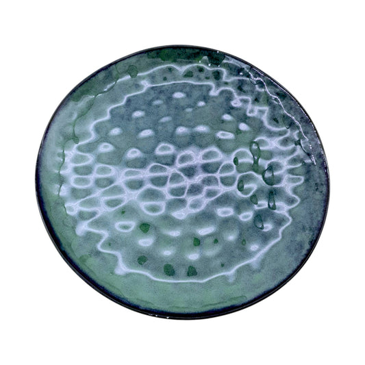 21.5cm Waterdrop Plate Blue - Stylish Ceramic Plate with Waterdrop Design - Perfect for Serving Appetizers, Small Meals, or Desserts - Adds a Fresh and Elegant Touch to Your Tableware Collection