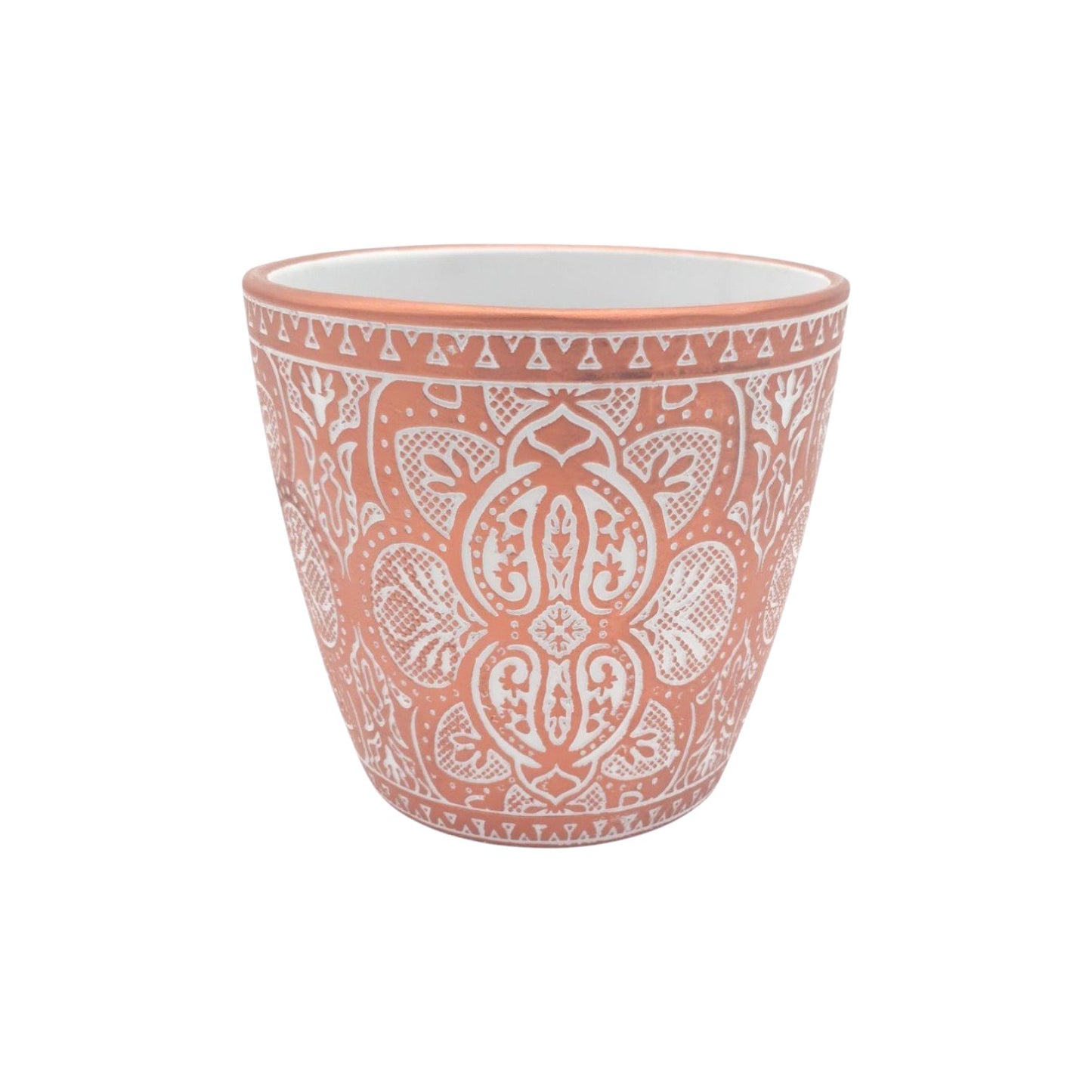 GOLD CIRCLE CERAMIC FLOWERPOT