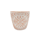 Gold Vine Ceramic Flowerpot - Modern Design Style, Tabletop Vase, Eco-Friendly, 13.5x13.5x12.5cm