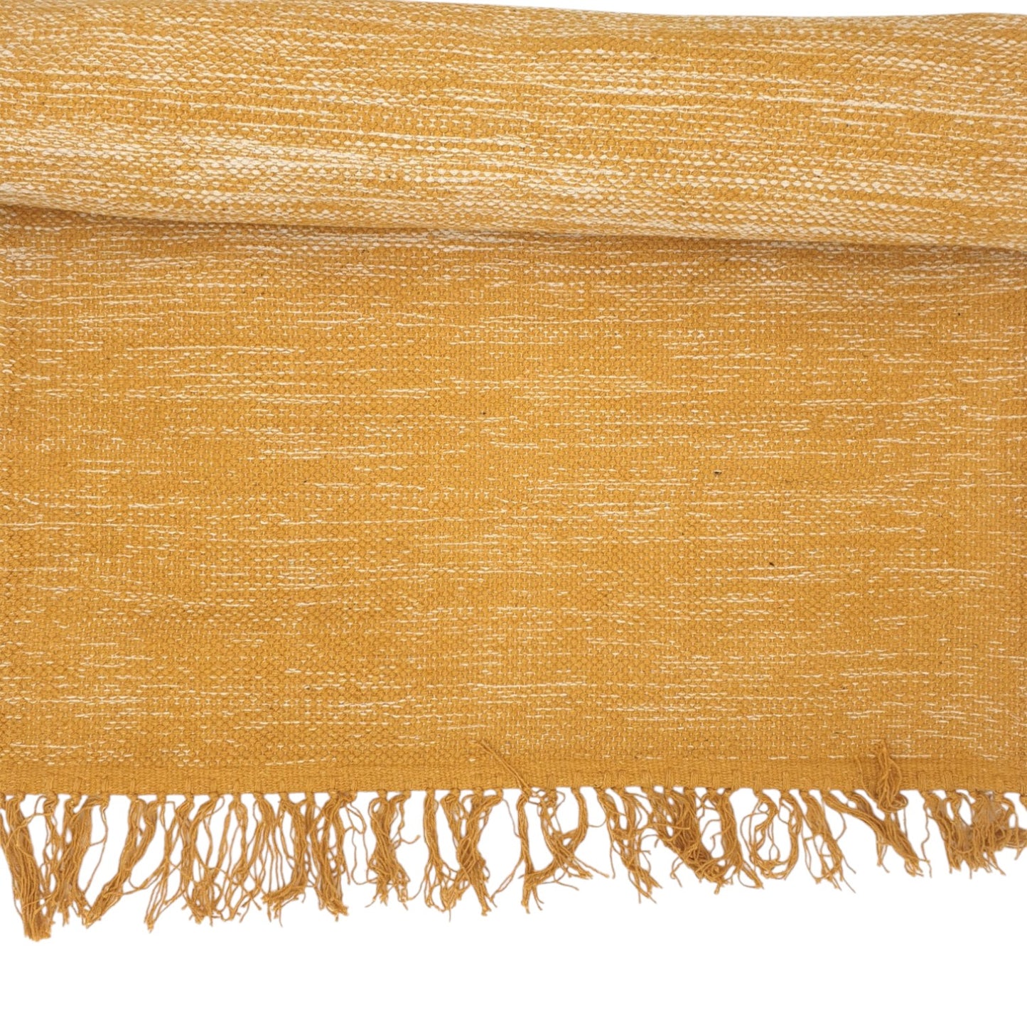 TARCHA Mustard Rug 80x250cm - 100% Cotton, Handwoven, Soft Texture, Durable & Lightweight - Perfect for Living Room, Bedroom, or Hallway