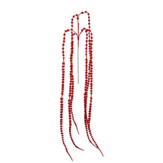 Hanging Branch Red – Elegant Decorative Branch with Rich Red Tones – Perfect for Holiday Arrangements, Wreaths, Garlands, and Seasonal Displays