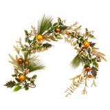 Sparkle Holly Bauble Garland 150 cm Festive Christmas Decoration with Glitter Accents, Red Berries, and Green Leaves for Trees, Mantels, and Holiday Displays