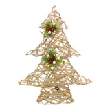 Winter Tidings Pre-Lit Christmas Tree 49 cm Festive Tabletop Decoration with Warm LED Lights, Snow-Dusted Finish, and Sturdy Base for Holiday Home Décor