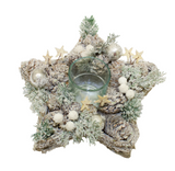 Frosted Twig Star Votive Holder Rustic Candle Lantern for Christmas Decor, Winter Centerpieces, Tabletop Accent, Holiday Home Styling, Cozy Ambient Lighting with Star-Shaped Twig Design