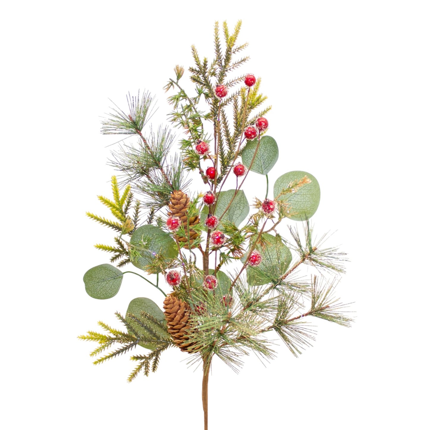 Whispy Sparkle Spray 60 cm Elegant Glitter Floral Accent for Home Decor, Weddings, Holiday Arrangements, Festive Centerpieces, Artificial Decorative Branch for Bouquets and Seasonal Displays