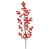 Red Berry Large Cluster Stem 76 cm – Festive Artificial Stem with Vibrant Red Berry Clusters – Perfect for Holiday Wreaths, Garlands, Floral Arrangements, and Seasonal Home Décor