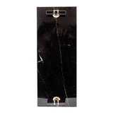 Antique Rectangle Serving Tray - Grey and Black Marble Decorative Tray with Handles - Elegant Home Decor Piece for Serving or Display in Living Room, Kitchen, or Dining Area
