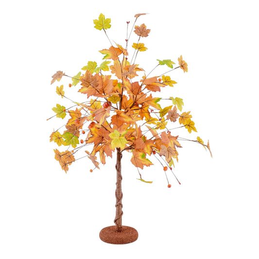 M'LEAF & BERRY Branch Tree 78 cm - Artificial Tree with Realistic Green Leaves and Berries - Perfect for Home Décor, Office, or Seasonal Decoration