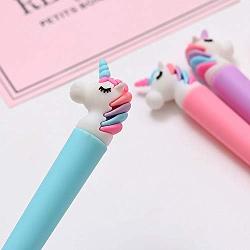 0.5mm Rainbow Unicorn gel ink pen – vibrant, smooth-flowing ink for effortless writing, colorful rainbow unicorn design, perfect for journaling, drawing, and school use, adds a touch of fun to your stationery collection.
