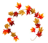Maple Leaf Shimmering Garland 180 cm - Festive Artificial Garland with Glittering Maple Leaves - Perfect for Autumn Décor, Mantels, Tables, and Seasonal Displays