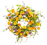 Poppy Garden Wreath 55cm - Elegant Floral Wreath for Home Decor - Vibrant Poppy Design for Door, Wall, or Seasonal Decoration - Affordable