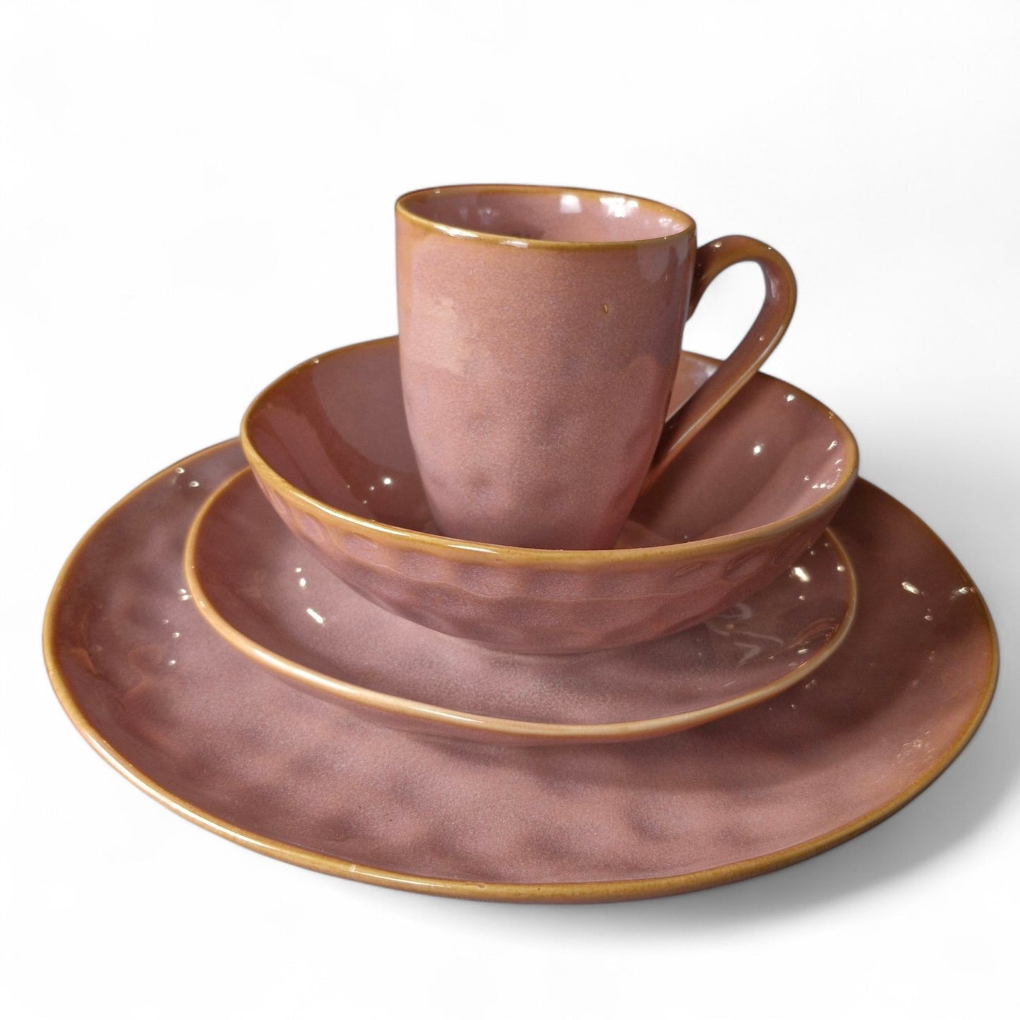 21.5cm Waterdrop Plate Pink - Elegant Ceramic Plate with Waterdrop Design - Ideal for Serving Appetizers, Small Meals, or Desserts - Adds a Touch of Soft Color and Style to Your Tableware Collection