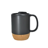 400ml matte stoneware multi colour tea coffee ceramic mug with natural cork base