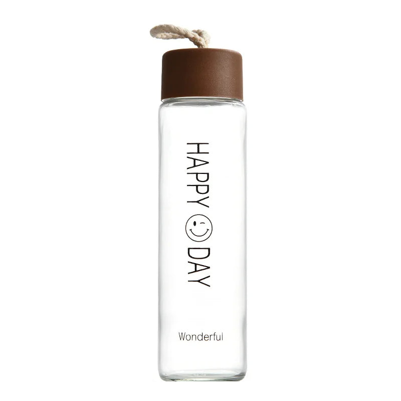 Stylish Frostglass water bottle brown 350ml