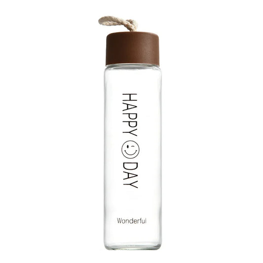 Stylish Frostglass water bottle brown 350ml