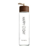 Stylish Frostglass water bottle brown 350ml