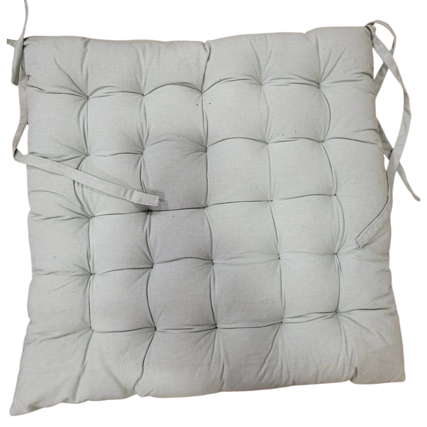 Luxurious Solid Square Chair Pad 40x40x5cm - 100% Cotton Cushion for Comfort and Style