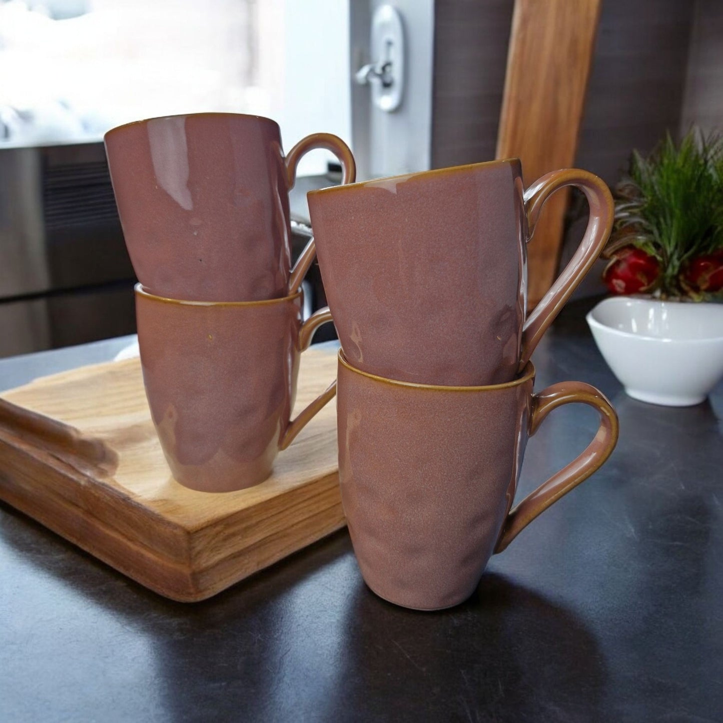 Waterdrop Single Mug 300ml - Elegant Pink Ceramic Mug with Waterdrop Design - Ideal for Coffee, Tea, or Hot Beverages - Perfect for Everyday Use or Adding a Touch of Color to Your Drinkware Collection