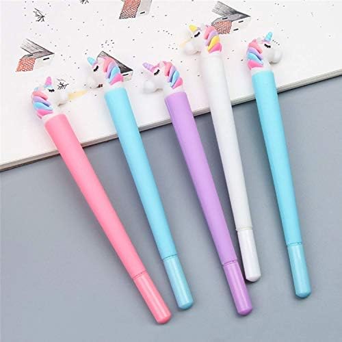 0.5mm Rainbow Unicorn gel ink pen – vibrant, smooth-flowing ink for effortless writing, colorful rainbow unicorn design, perfect for journaling, drawing, and school use, adds a touch of fun to your stationery collection.
