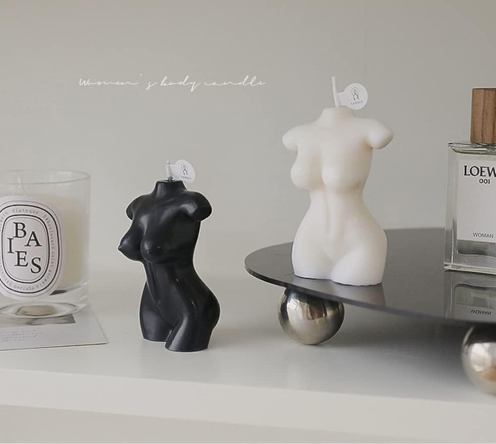 Handmade White Venus Female Body Soy Candle - Premium Natural Soy Wax, Clean Burn, and Long-Lasting Fragrance - Eco-Friendly Aromatherapy Candle in Elegant Venus Figure Design - Perfect for Modern Home Décor, Relaxation, and Gift Giving