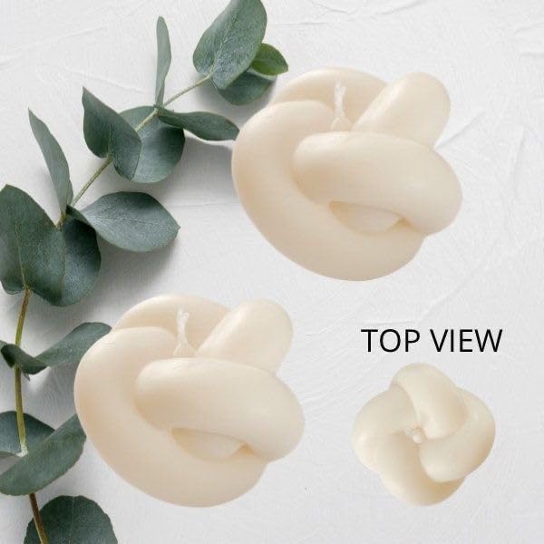 Handmade Knot Soy Candle - Premium Natural Soy Wax, Clean Burn, and Long-Lasting Fragrance - Eco-Friendly Aromatherapy Candle in Elegant Knot Design - Perfect for Minimalist Home Décor, Relaxation, and Gift Giving