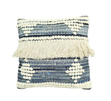 HORIZONTAL DENIM CUSHION 45.7x45.7cm - Soft, Stylish, and Durable Accent Pillow - Ideal for Living Room, Bedroom, or Office - High-Quality Denim Fabric - Comfortable, Easy Care, and Versatile Decorative Cushion