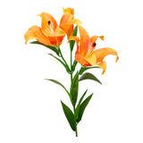 Tiger Lily Orange 90 cm - Realistic Artificial Tiger Lily Stem with Vibrant Orange Blooms - Perfect for Floral Arrangements, Bouquets, Wreaths, and Home Décor - Long-Lasting and Low Maintenance