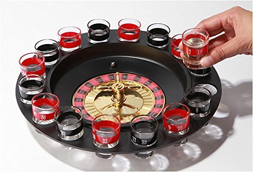 Drinking roulette wheel game – fun party drinking game set with spinning wheel, shot glasses, and playing cards, perfect for adult gatherings, game nights, and celebrations, adds excitement to any party.