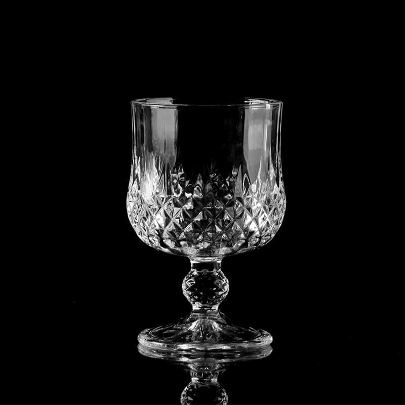 Diamond-Embossed Brandy Glass – Elegant Cut Glass Snifter for Cognac, Whisky, and Bourbon – Premium Crystal Tumbler for Home Bar, Parties & Gifting