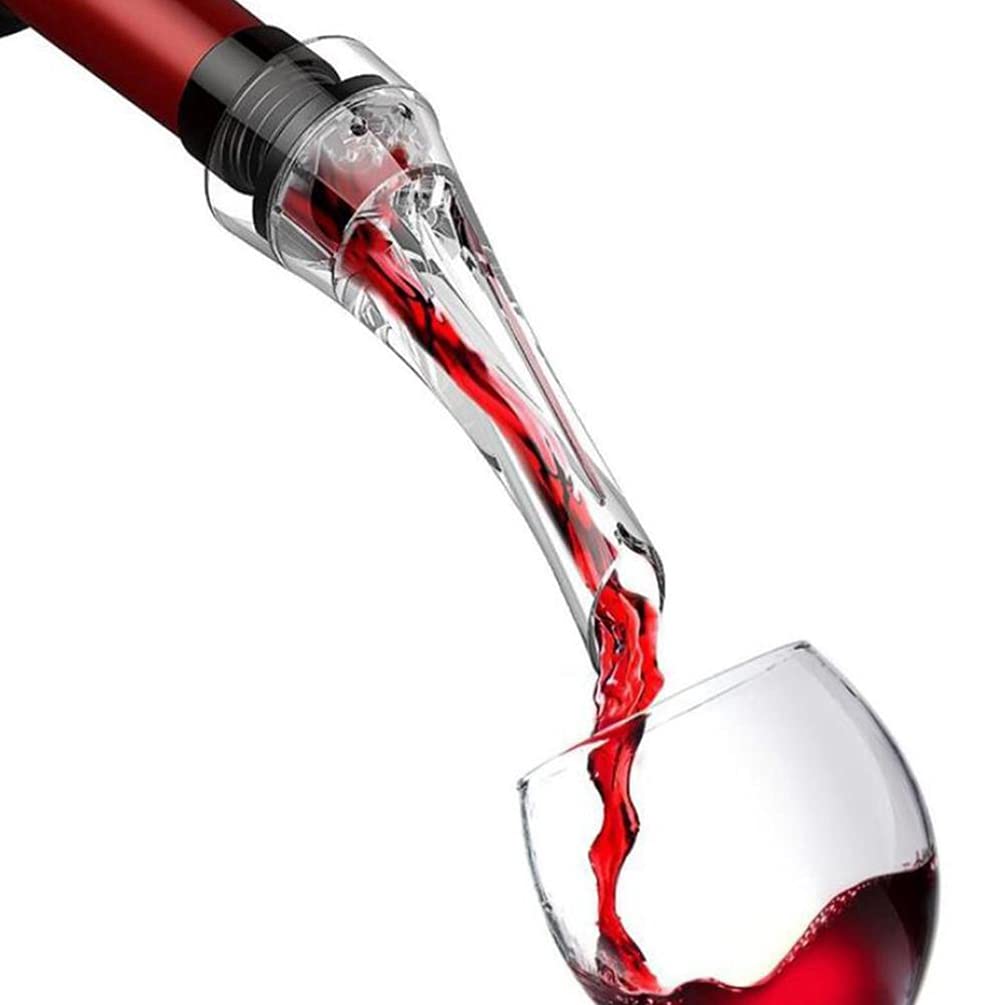 Wine Aerator - Premium Stainless Steel - Enhances Wine Flavor by Aerating and Softening Tannins - Easy to Use with Drip-Free Spout - Ideal for Red Wines - Portable Design for Home or On-the-Go Enjoyment