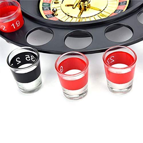 Drinking roulette wheel game – fun party drinking game set with spinning wheel, shot glasses, and playing cards, perfect for adult gatherings, game nights, and celebrations, adds excitement to any party.