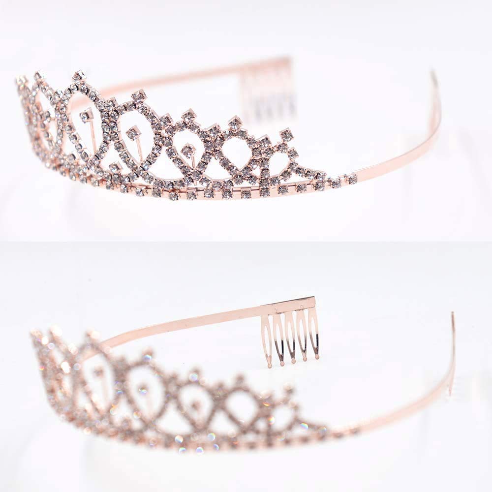 Elegant Crown and Sash Set - Perfect for Birthdays, Bachelorette Parties, and Special Celebrations - Stylish and Comfortable Design for the Bride-to-Be, Birthday Queen, or Pageant Winner