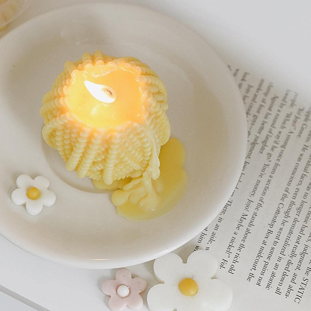 Handmade White Ball Soy Candle - Elegant and Eco-Friendly Decorative Candle with Clean Burn - Perfect for Home Decor, Relaxation, and Gift Giving