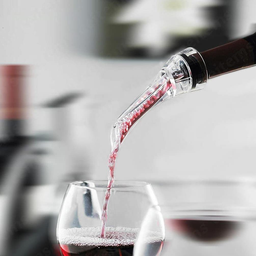 Wine Aerator - Premium Stainless Steel - Enhances Wine Flavor by Aerating and Softening Tannins - Easy to Use with Drip-Free Spout - Ideal for Red Wines - Portable Design for Home or On-the-Go Enjoyment