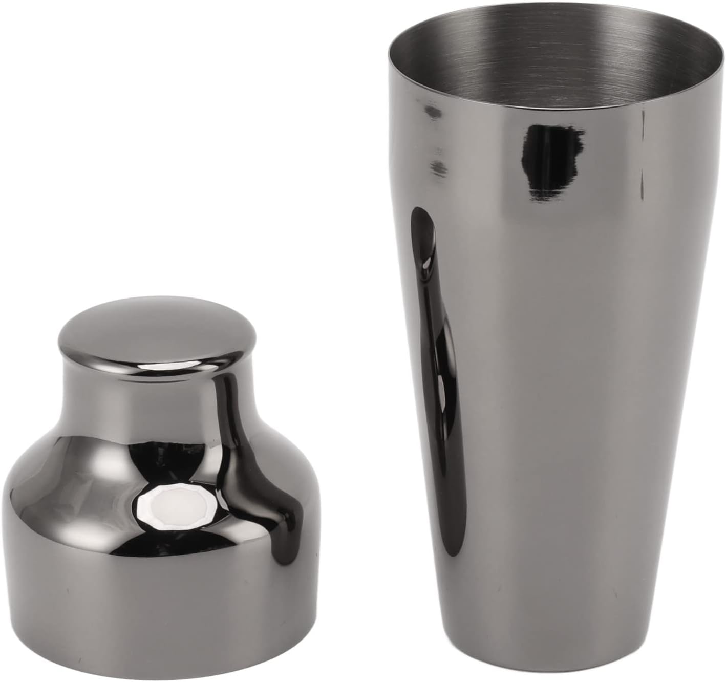 Black Cocktail Shaker - Premium Stainless Steel Shaker with Sleek Matte Black Finish - 3-Piece Set for Mixing Cocktails, Martini, and More - Durable, Leakproof, Ideal for Home Bars and Professional Use