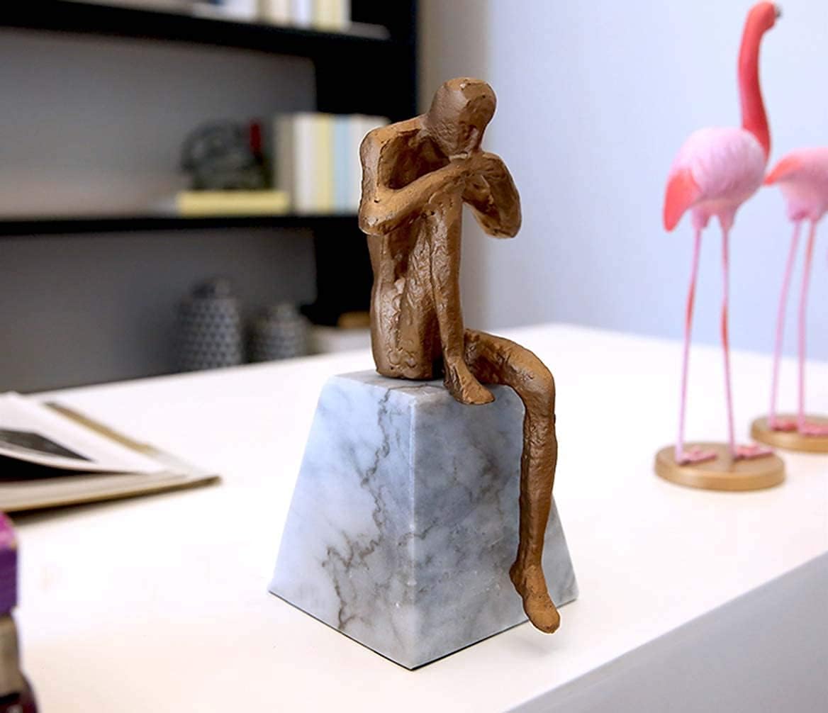 Creative Thinker Home Decoration Ornaments - Unique and Thought-Provoking Sculptures for Living Room Decor - Ideal for Adding Artistic Touches and Personality to Your Home Interior