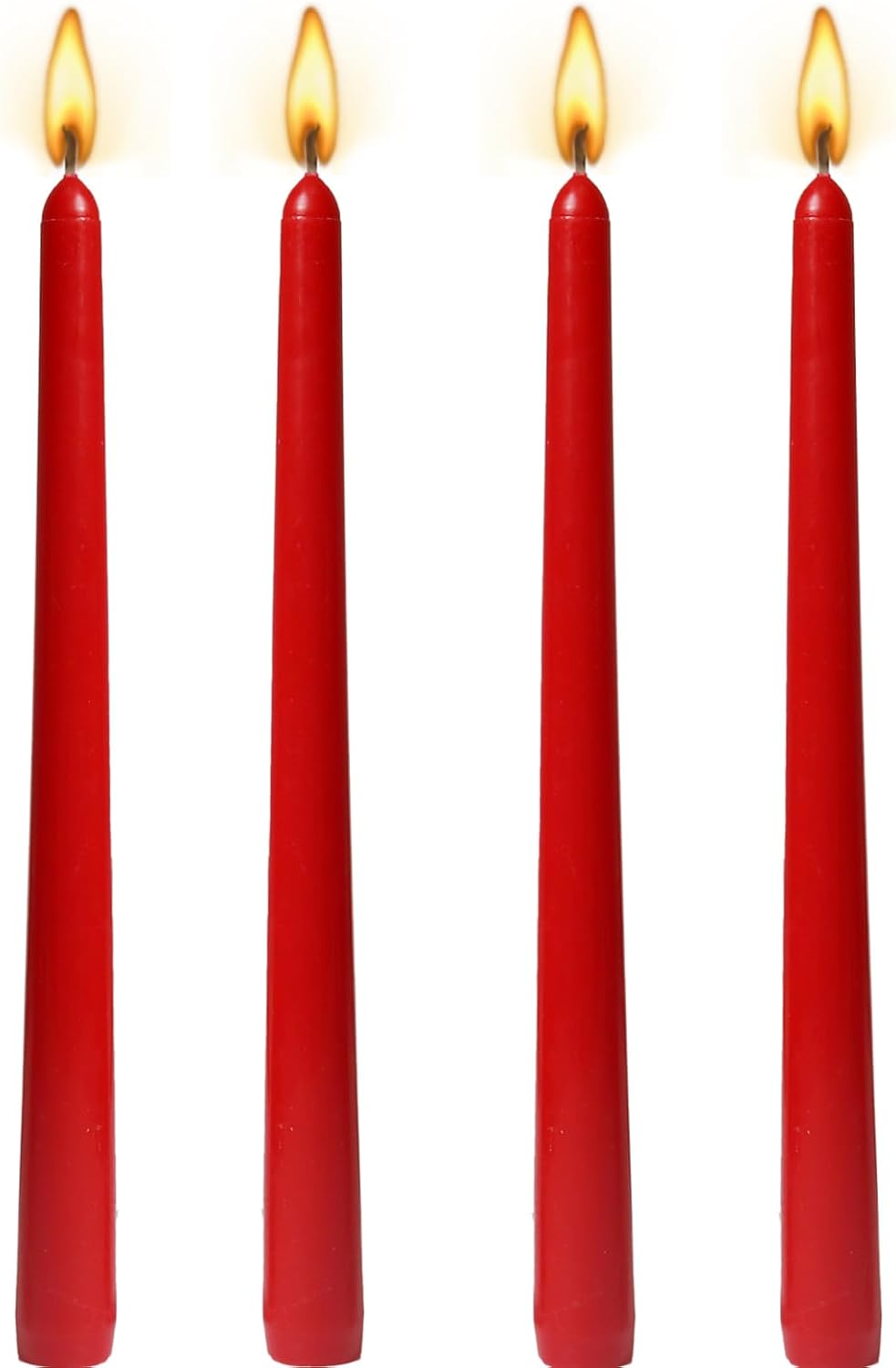 Red Stick Candle 25 cm - Premium Natural Wax, Clean Burn, and Long-Lasting Fragrance - Elegant Minimalist Design for Modern Home Décor, Candlestick Holders, and Special Occasions