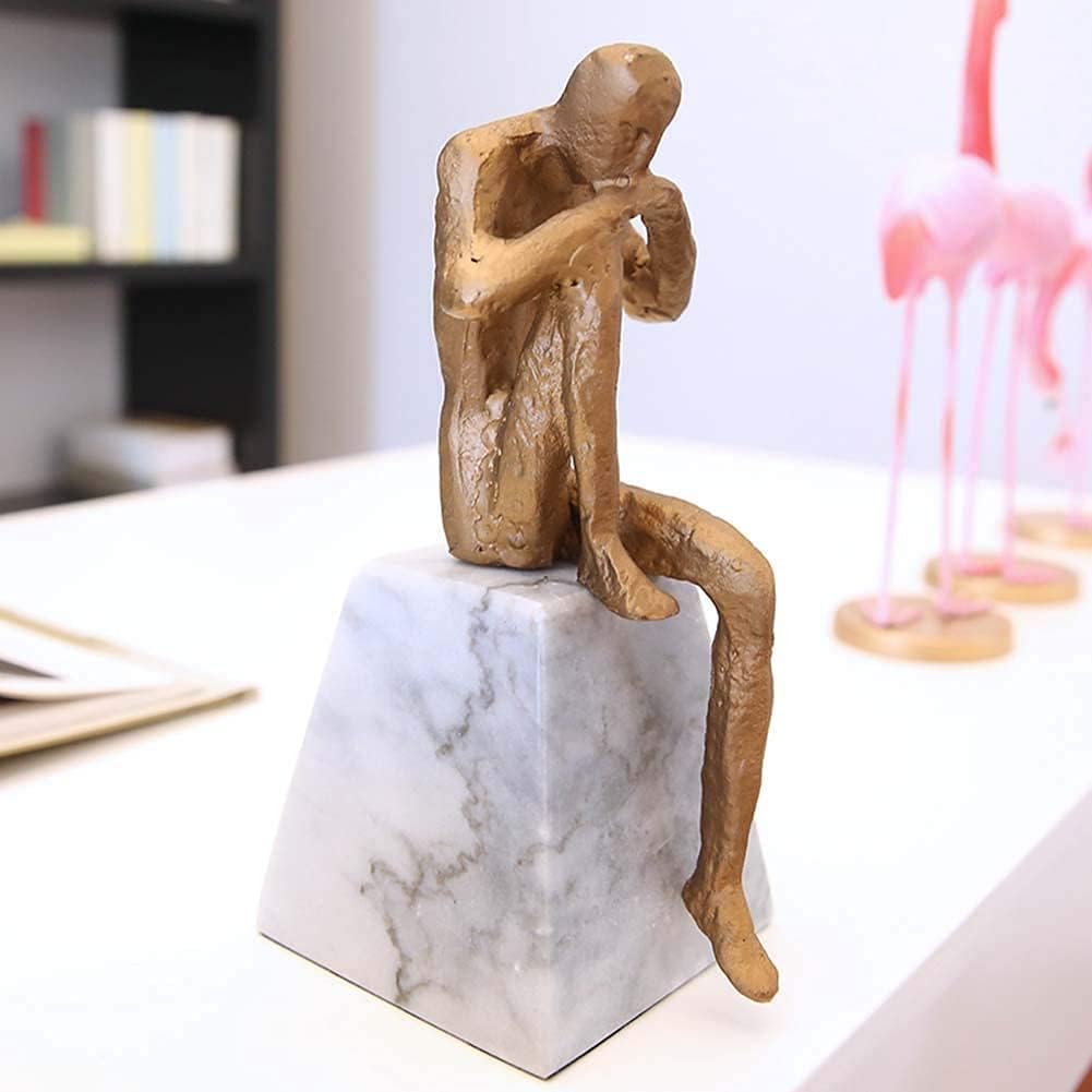 Creative Thinker Home Decoration Ornaments - Unique and Thought-Provoking Sculptures for Living Room Decor - Ideal for Adding Artistic Touches and Personality to Your Home Interior