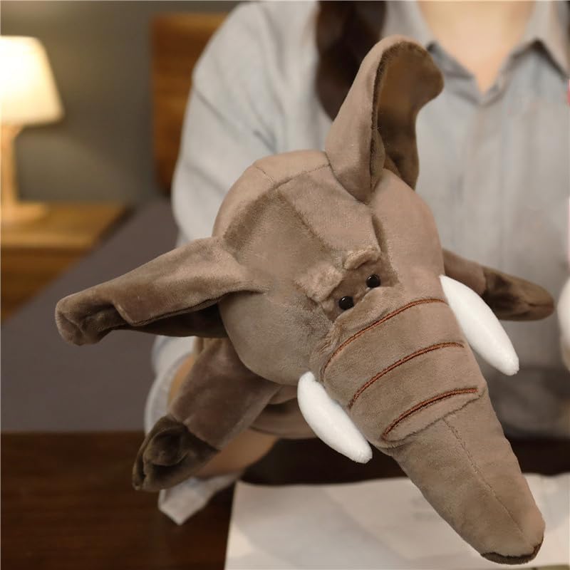 Elephant hand puppet – soft and colorful, perfect for interactive play, made with high-quality fabric for durability, great for storytelling, educational activities, and entertaining kids, ideal for children’s parties or puppet shows.