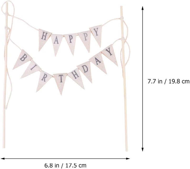 Happy Birthday Cake Topper – Elegant Hanging Decoration Over Cake – Reusable Acrylic & Paper Banner for Birthday Celebrations – Perfect for Parties & Special Events