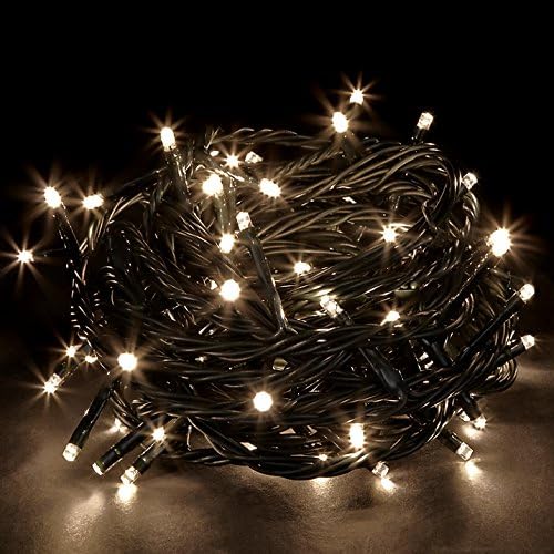 White 25 String Lights with Timer - Energy-Efficient LED Lights for Home Décor, Parties, and Seasonal Decorations - Convenient Timer Function for Easy Use and Ambient Lighting