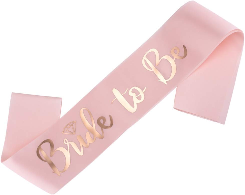 Rose Gold Crown, Sash, and Veil Set - Elegant Bride-to-Be Accessories for Bachelorette Parties, Bridal Showers, and Weddings - Stylish, Comfortable, and Perfect for Celebrating the Bride in Style